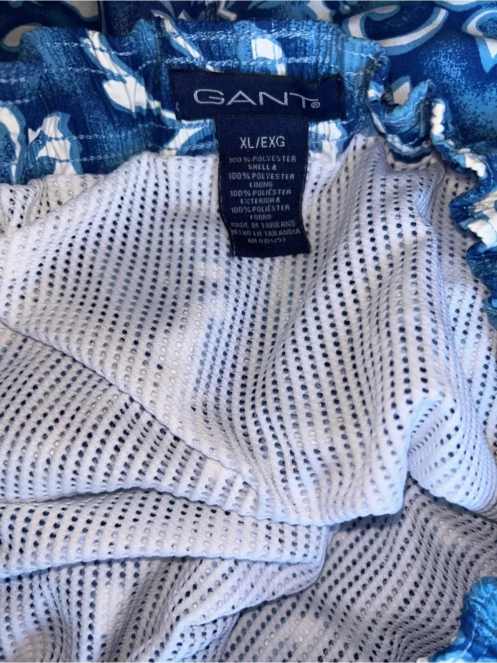 GANT Mens Swim Trunks XL EXG Blue Floral Print